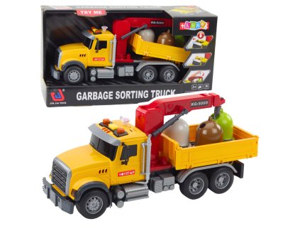 Třídicí náklaďák na odpadky s kontejnery Světla Zvuky