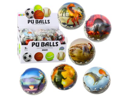 Pěnový Míček na Odskok a Mačkání S Motivem Dinosauři 10cm