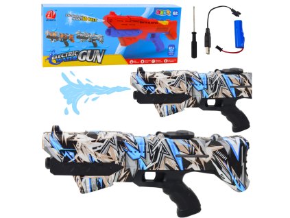 Eleketrická Automatická Vodní Puška Graffiti Modrá, Dosah 10m
