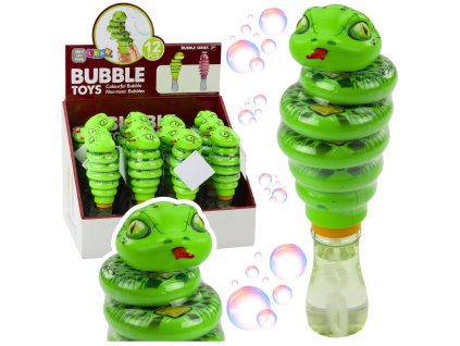 Rotující Hračka 2v1 Bublifuk Had Zelený