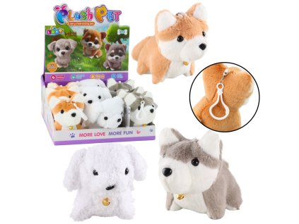 Plyšový Pejsek S Kroutícím Ocasem Klíčenka Přívěsek