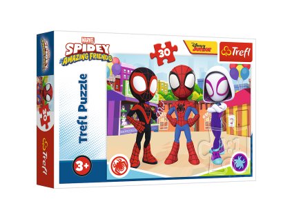 Puzzle - 30 - Dobrodružství Spideyho a přátel - Trefl 18285