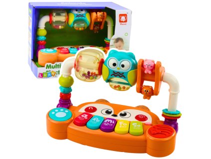 Interaktivní Vzdělávací Pianinko Chrastítka Sova Oranžová