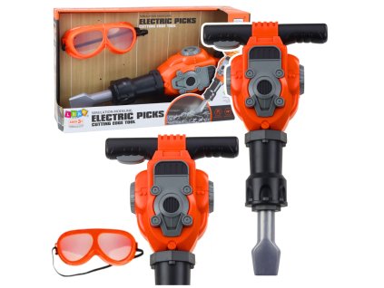 Sada Malého Kutila Pneumatické Kladivo Brýle Oranžový