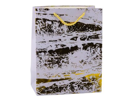 Elegantní Dárková Taška Zlaté Ozdoby 23 x 18 x 10 cm