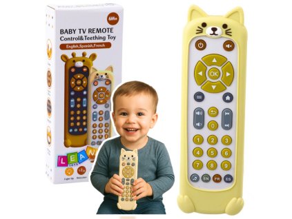 Interaktivní Dětský Dálkový Ovladač Silikonové Pouzdro Kočka Béžová