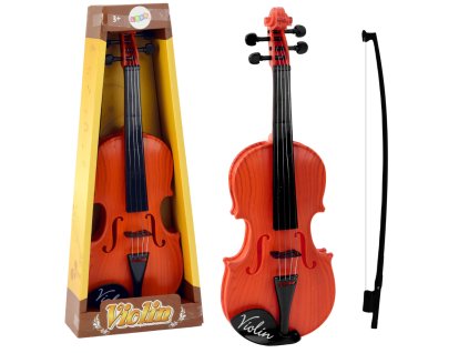 Dětské Hudební Nástroje Housle Světlý Hnědý Smyčec