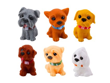 Sada Figurkek Roztomilí Pejsci Štěňata Gumoví 8cm 6ks