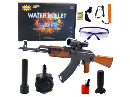 AK Vodní Kulky Puška s Příslušenstvím a Ochrannými Brýlemi 96 cm