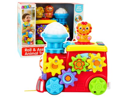 Interaktivní Hudební Lokomotiva pro Děti Ozubená Kolečka Barevná