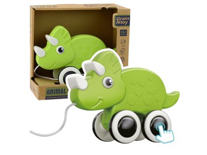 Hračka Dino na Tahání se Zvuky, Zelená, Eko
