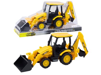 Stavební Bagry S Pohonem Pohyblivé Dvě Lžíce Žluté