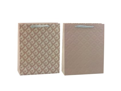 Dárková Taska S Reliéfem Béžová 32 x 26 x 10cm