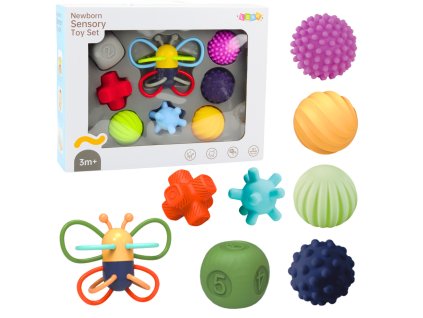 Sada Měkké Smyslové Míčky Edukační Motýlek 8ks