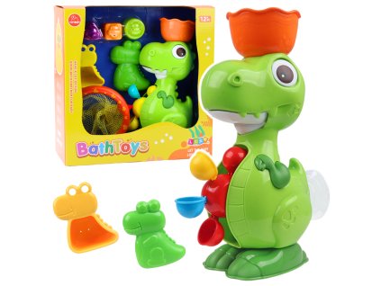 Sada Koupelových Hraček Dinosaurus s Mlýnkem Příslušenství 8ks