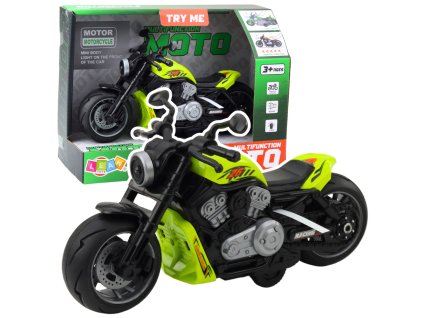 Dětský motocykl na baterie Zelený s osvětlením a zvuky