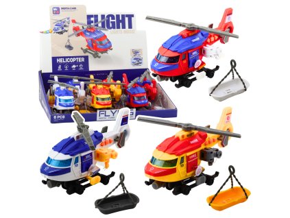 Záchranný Vrtulník Nosítka Hák Naviják Pohon Světla Zvuky Mix