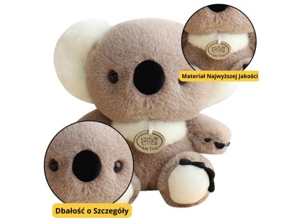 Plyšová Maskotka Medvídek Koala Šedý 23 cm