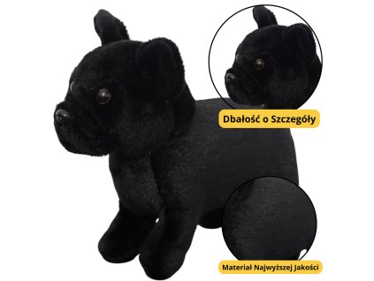 Plyšová Hračka Mazlíček Malý Pes Černý 19cm