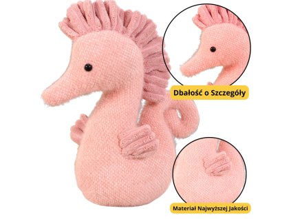 Plyšové zvířátko Mořský kůň Růžový 25cm