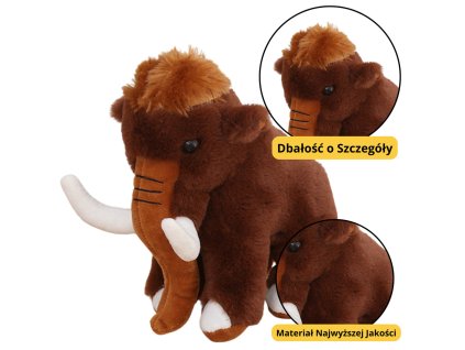 Plyšová Hračka Mazlík Mamut Hnědý 20cm