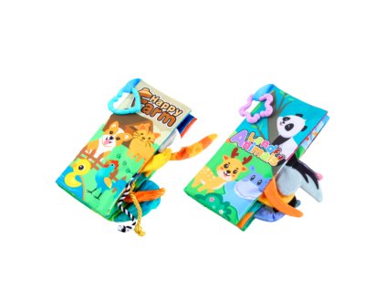 Sada Měkké Barevné Edukační Senzační Knížečky pro Batolata 4ks