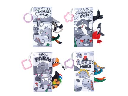 Sada Měkké Edukační Senzační Knížky Pro Miminko 4ks