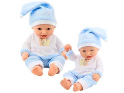 Miminko Panenka v Modrém Pyžámku s Čepičkou s Bambulkou