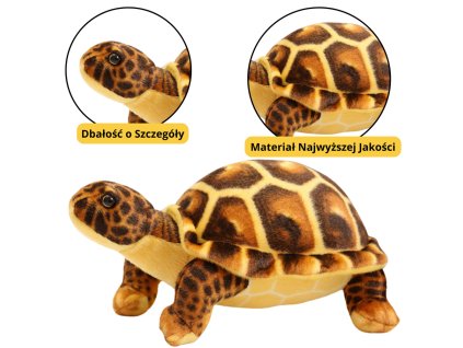 Plyšová Hračka Želva Mazlíček Hnědý 25cm