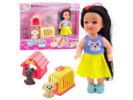 Sada Mini Panenka v Šatech Pejsci Bouda a Přepravka