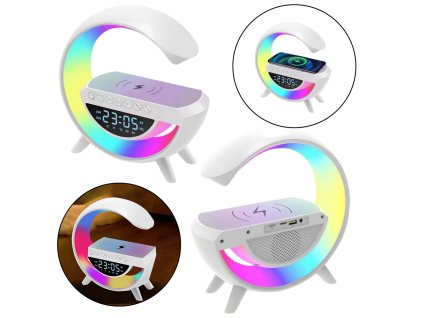 Multifunkční Noční Lampička s Budíkem a Bezdrátovou Nabíječkou