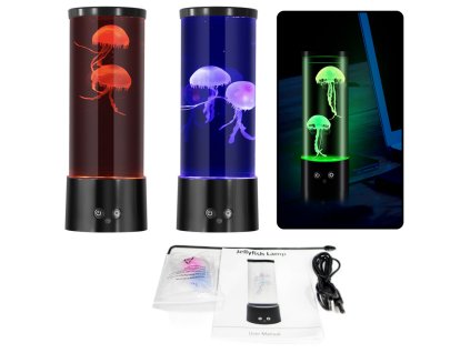 Ozdobná LED Lampa s Medúzami na Baterie a USB Kabel