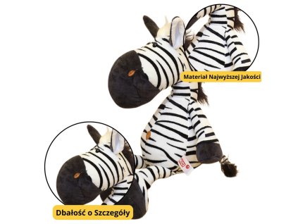 Plyšová Mazlivá Zebra Černobílá 25 cm