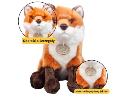 Plyšová Hračka Mazlíček Lišák Rezavo Hnědý 23cm