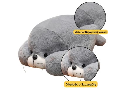 Velká Šedá Plyšová Foka Mazlíček 29 cm