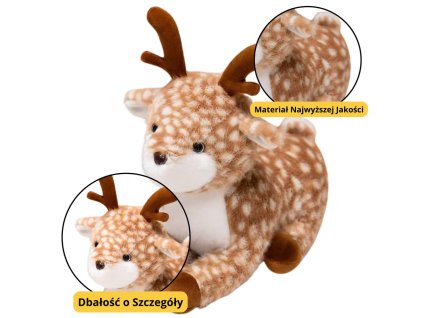 Plyšová Hračka Jelen Hnědý s Bílými Skvrnami 23cm