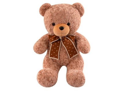 Plyšová Hračka Mazlíček Medvěd S Puntíkovanou Mašlí 45cm