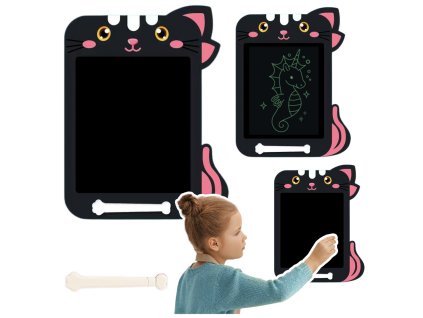LCD Kreslící Tablet Kočka Černý s Peračem