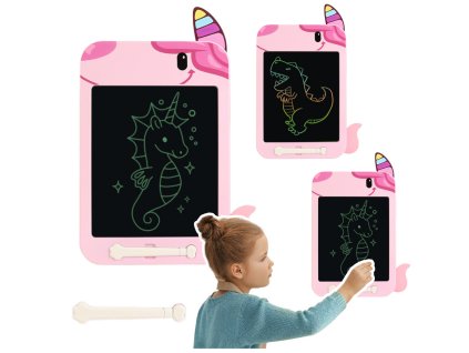 LCD Psací a Kreslící Tabule Jednorožec Růžová