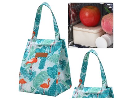 Izolační Termotaška Snídaňová Flamingo Listí 25 cm