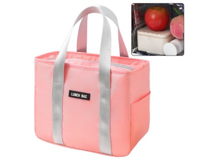 Izolační Termotaška na Oběd Růžová 24 cm