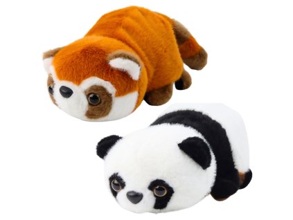 Pluszová Plyšová Hračka Panda Červená a Klasická 2v1 22cm