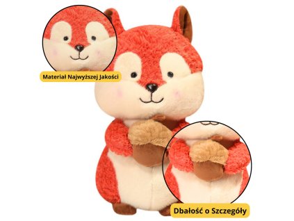 Plyšová Hračka Mazlivá Veverka s Oříškem 25cm