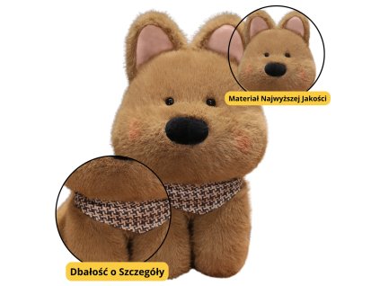 Plyšová Hračka Mazlík Pejsek S Šátkem Hnědý 25cm