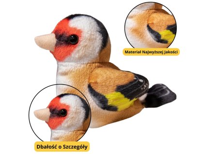 Malý Plyšový Modrý Pták Sýkorka Čížek 10cm