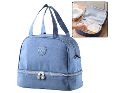 Izolační Termotaška na Svačinu s Nastavitelným Popruhem Modrá 27cm