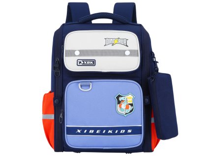 Školní Batoh s Dinosaurem Hrudní Pás Námořnická Modrá 22L