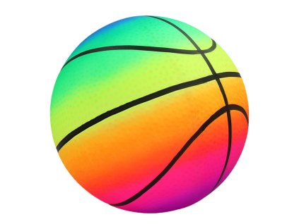 Duha Gumený Míč na Pláž Basketbalový Styl 22 cm