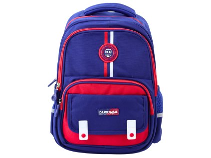 Školní Batoh s Hrudním Páskem Modro-Červený 20L 38cm