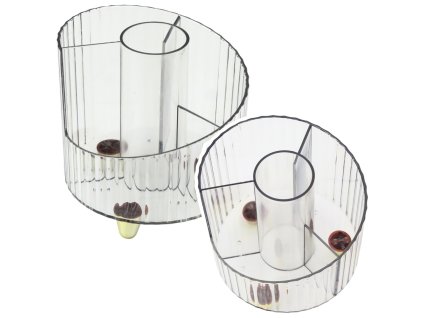 Transparentní Bílý Organizér na Školní a Kancelářské Potřeby